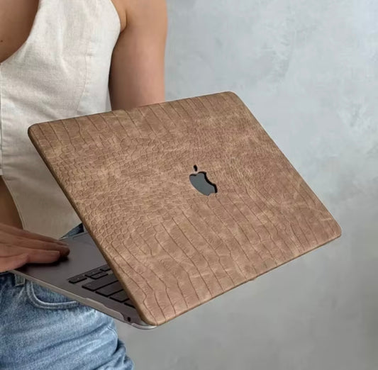 Antique Croc MacBook Case — Vegan Leather