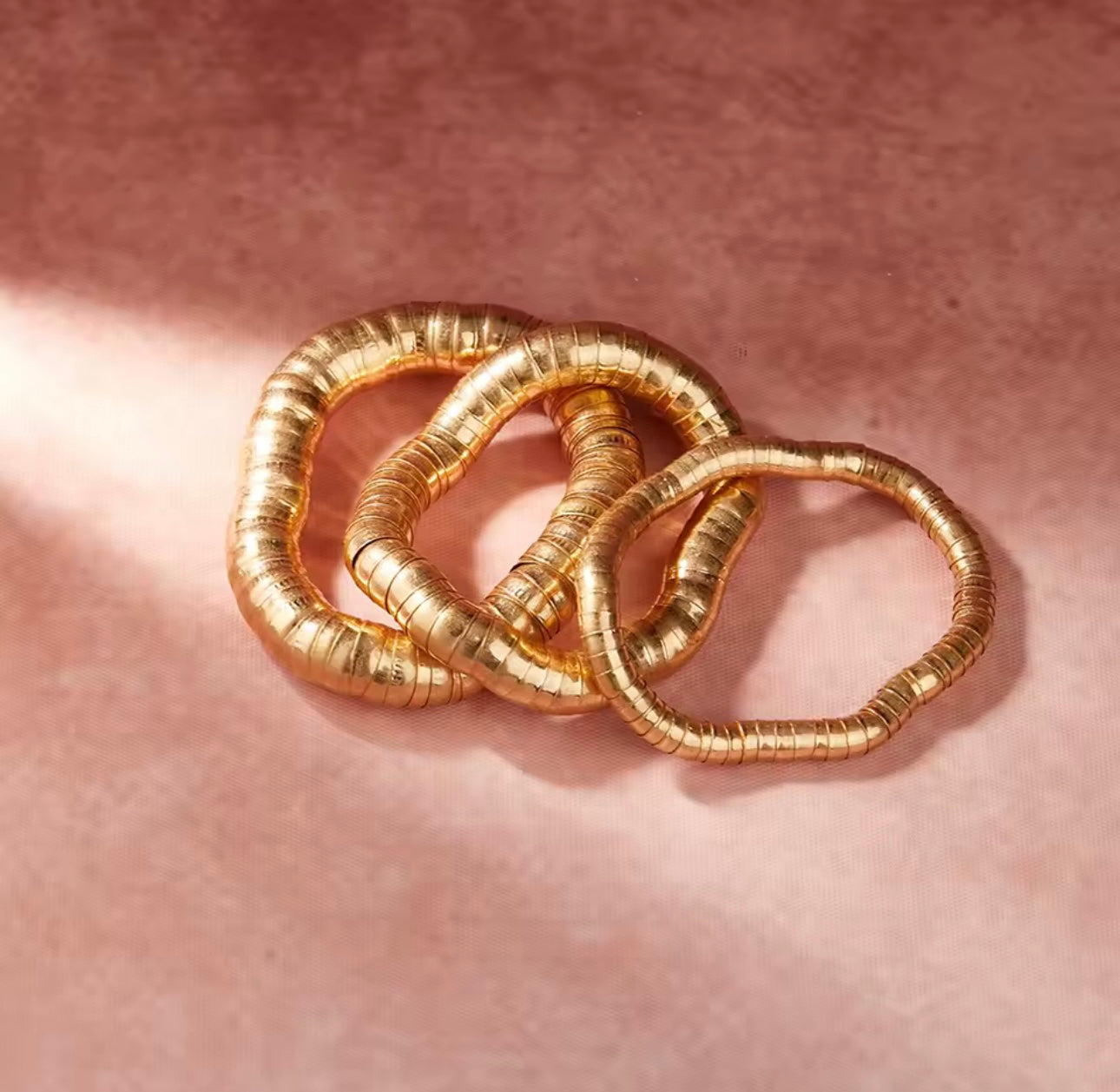 Serpent Coil Flex Bracelet — Gold