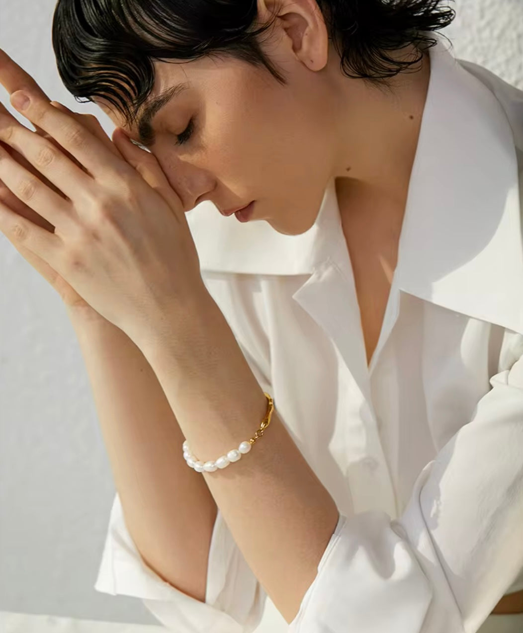Low tide — Pearl & Molten Bangle