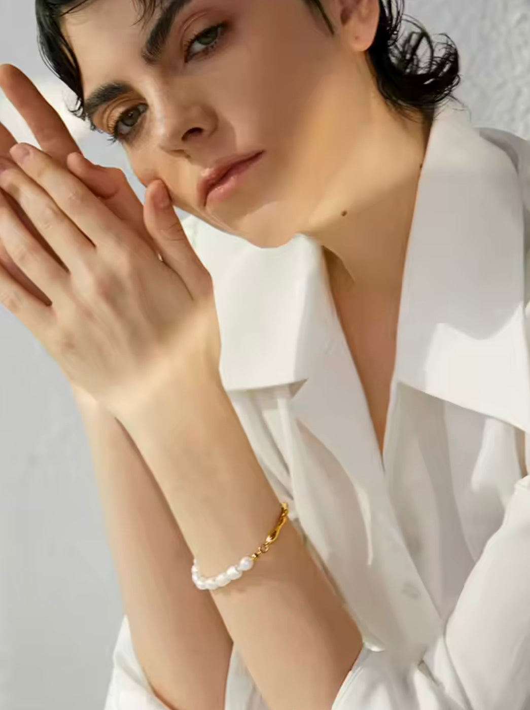 Low tide — Pearl & Molten Bangle